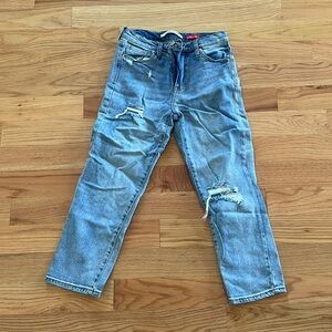 New light wash straight leg jeans